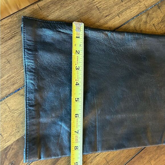 Garson by Rem Garson Black Authentic Leather Pants Size 6 - Picture 4 of 12